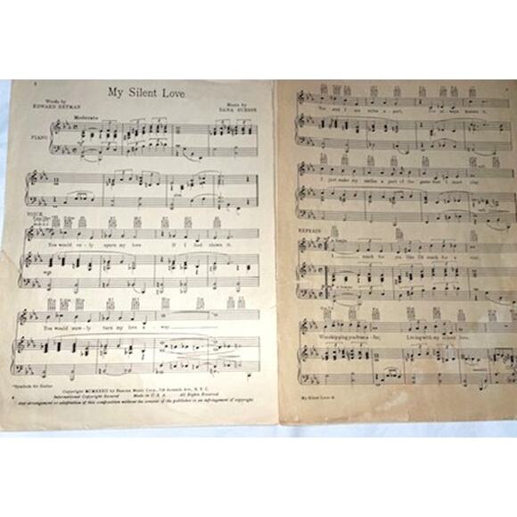 My Silent Love - 1932 Sheet Music - Picture 3 of 4